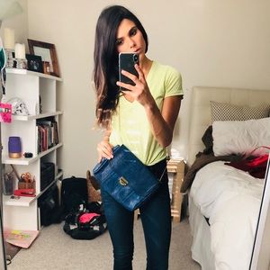 Lauren Merkin Blue Mini Marlow Purse